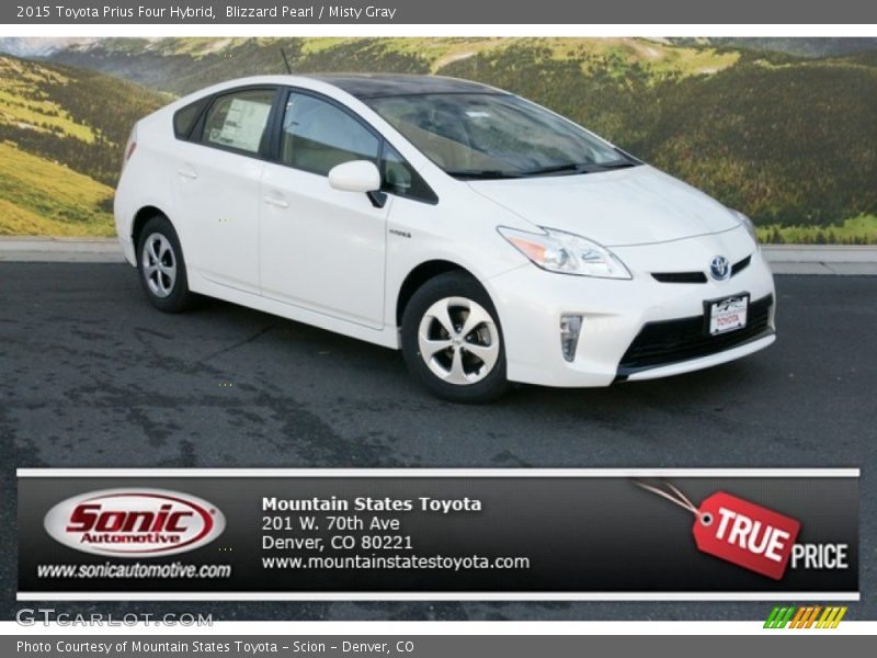 Blizzard Pearl / Misty Gray 2015 Toyota Prius Four Hybrid