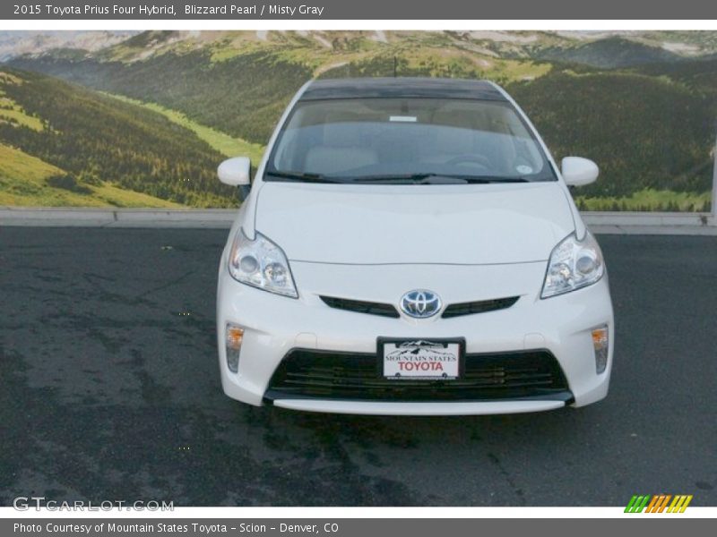 Blizzard Pearl / Misty Gray 2015 Toyota Prius Four Hybrid