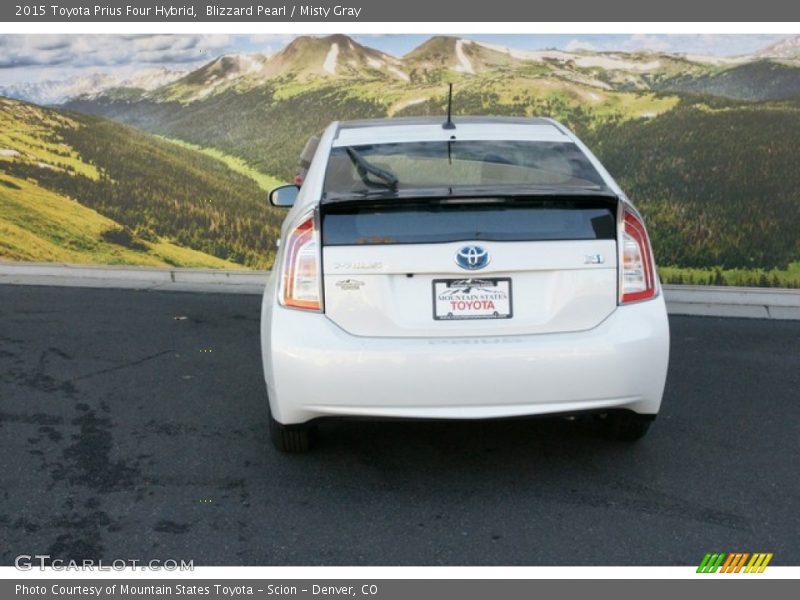 Blizzard Pearl / Misty Gray 2015 Toyota Prius Four Hybrid