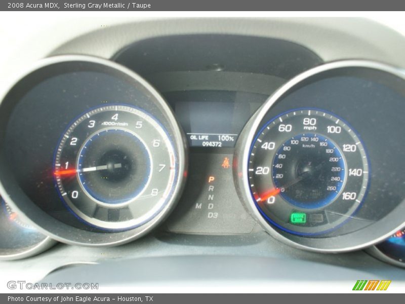 Sterling Gray Metallic / Taupe 2008 Acura MDX