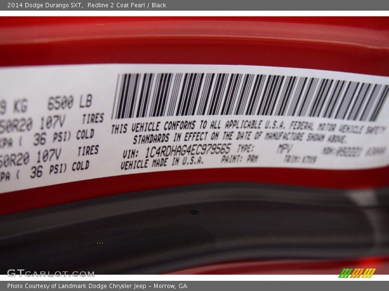 Redline 2 Coat Pearl / Black 2014 Dodge Durango SXT