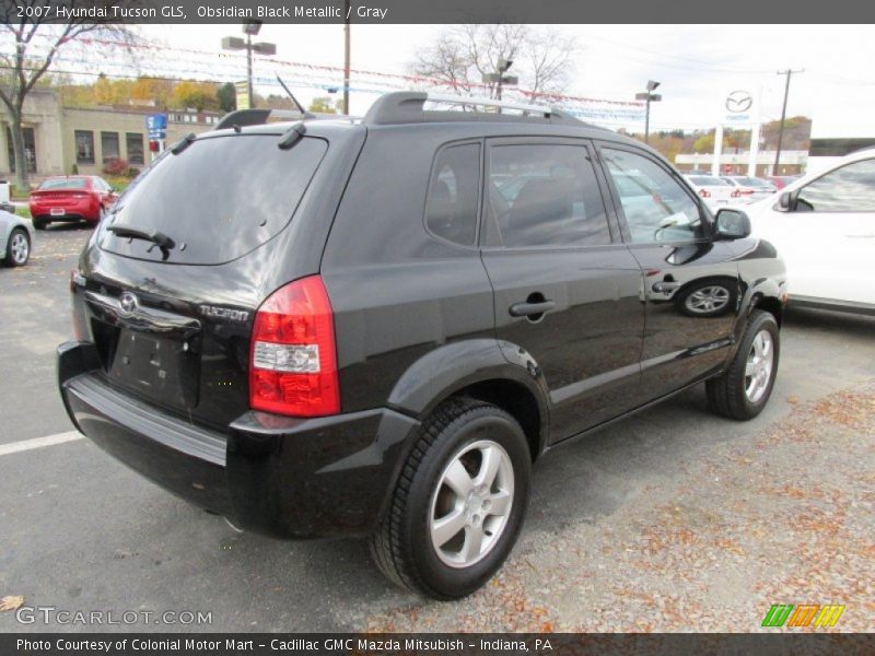 Obsidian Black Metallic / Gray 2007 Hyundai Tucson GLS