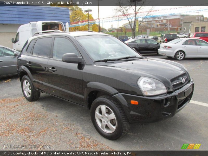 Obsidian Black Metallic / Gray 2007 Hyundai Tucson GLS