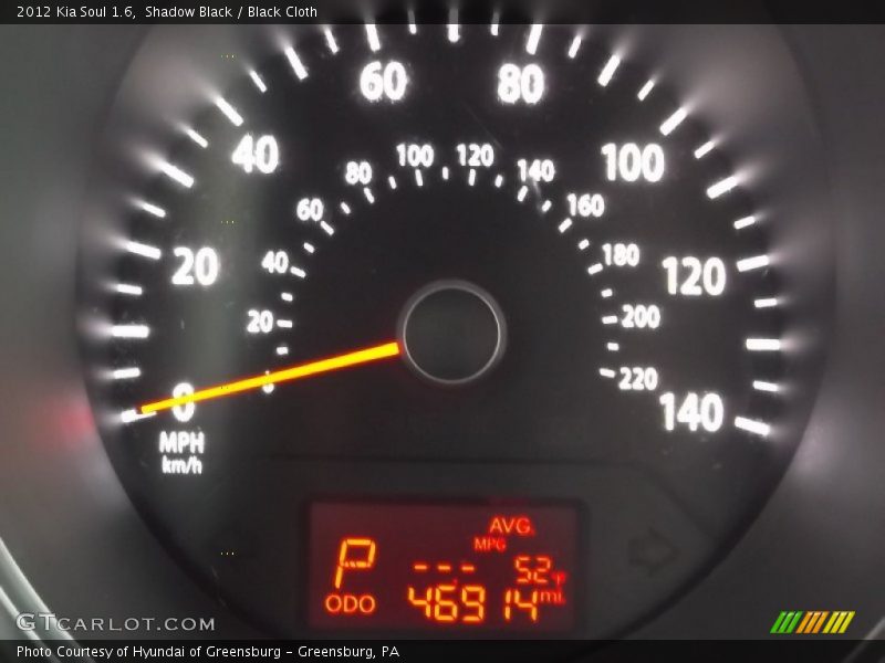 Shadow Black / Black Cloth 2012 Kia Soul 1.6