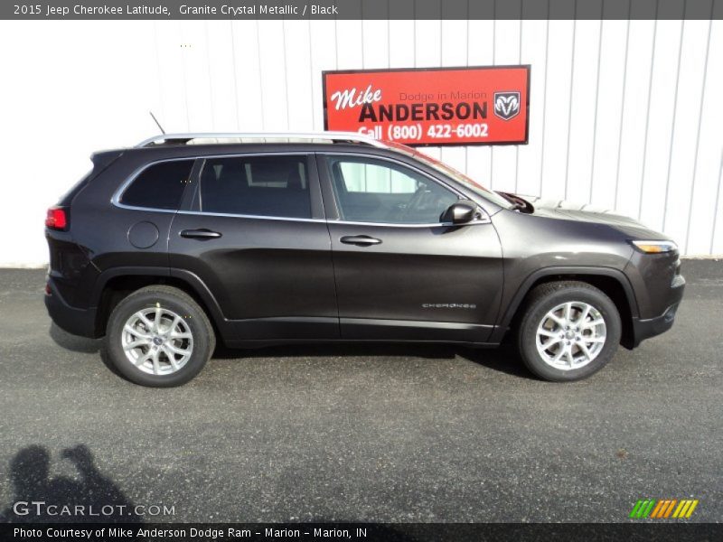 Granite Crystal Metallic / Black 2015 Jeep Cherokee Latitude