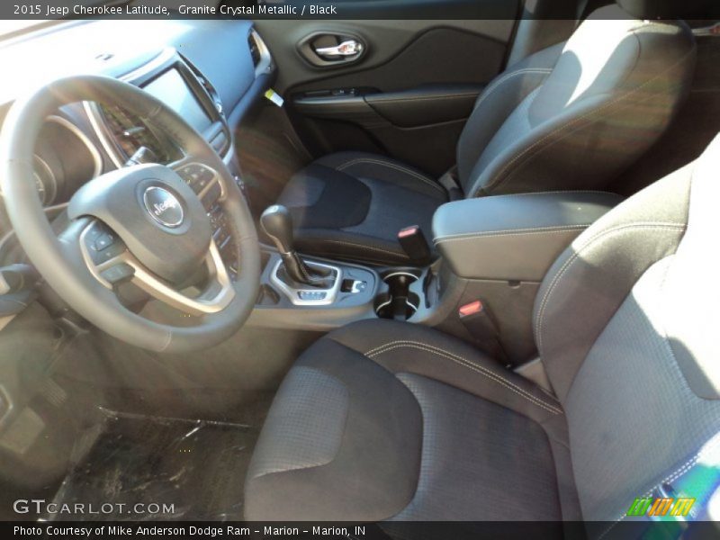 Granite Crystal Metallic / Black 2015 Jeep Cherokee Latitude