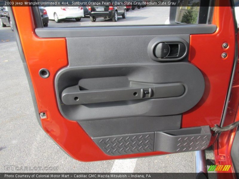 Sunburst Orange Pearl / Dark Slate Gray/Medium Slate Gray 2009 Jeep Wrangler Unlimited X 4x4