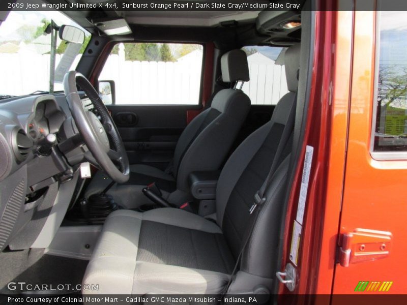 Sunburst Orange Pearl / Dark Slate Gray/Medium Slate Gray 2009 Jeep Wrangler Unlimited X 4x4