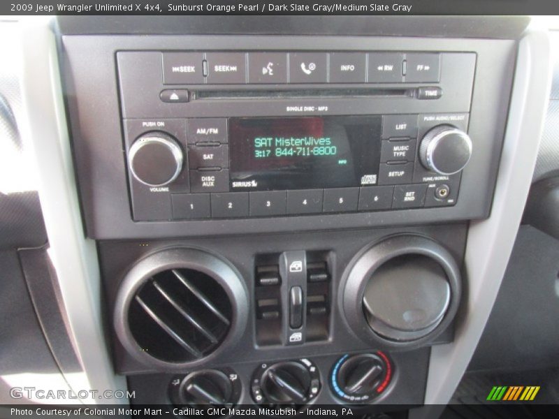 Sunburst Orange Pearl / Dark Slate Gray/Medium Slate Gray 2009 Jeep Wrangler Unlimited X 4x4