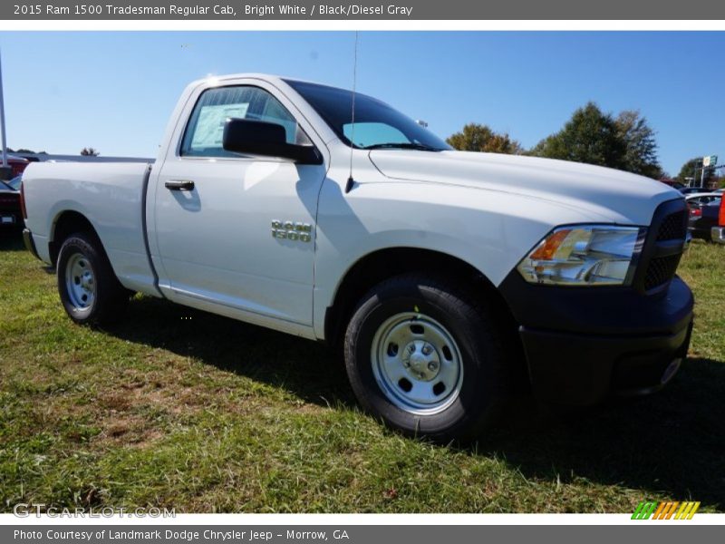 Bright White / Black/Diesel Gray 2015 Ram 1500 Tradesman Regular Cab