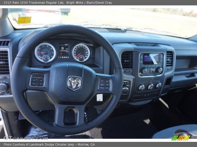 Bright White / Black/Diesel Gray 2015 Ram 1500 Tradesman Regular Cab