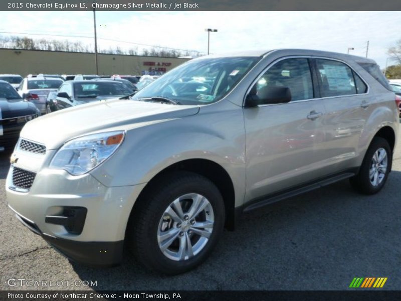 Champagne Silver Metallic / Jet Black 2015 Chevrolet Equinox LS