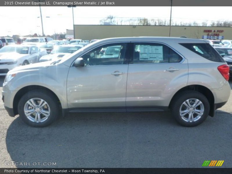 Champagne Silver Metallic / Jet Black 2015 Chevrolet Equinox LS