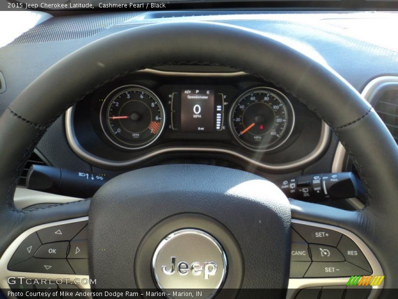 Cashmere Pearl / Black 2015 Jeep Cherokee Latitude
