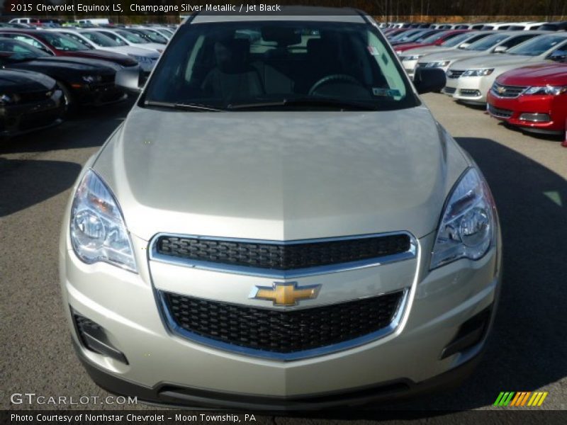 Champagne Silver Metallic / Jet Black 2015 Chevrolet Equinox LS