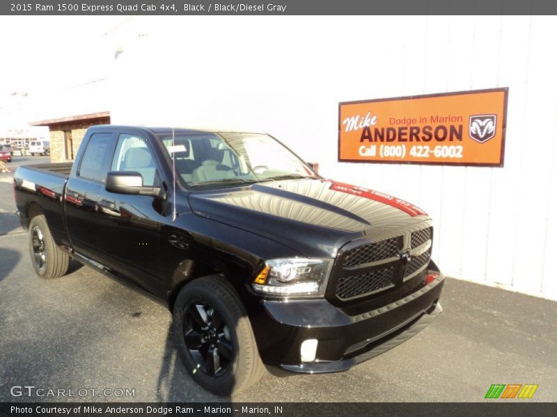 Black / Black/Diesel Gray 2015 Ram 1500 Express Quad Cab 4x4