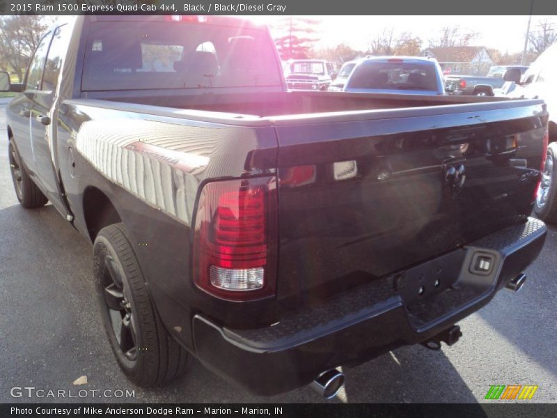 Black / Black/Diesel Gray 2015 Ram 1500 Express Quad Cab 4x4
