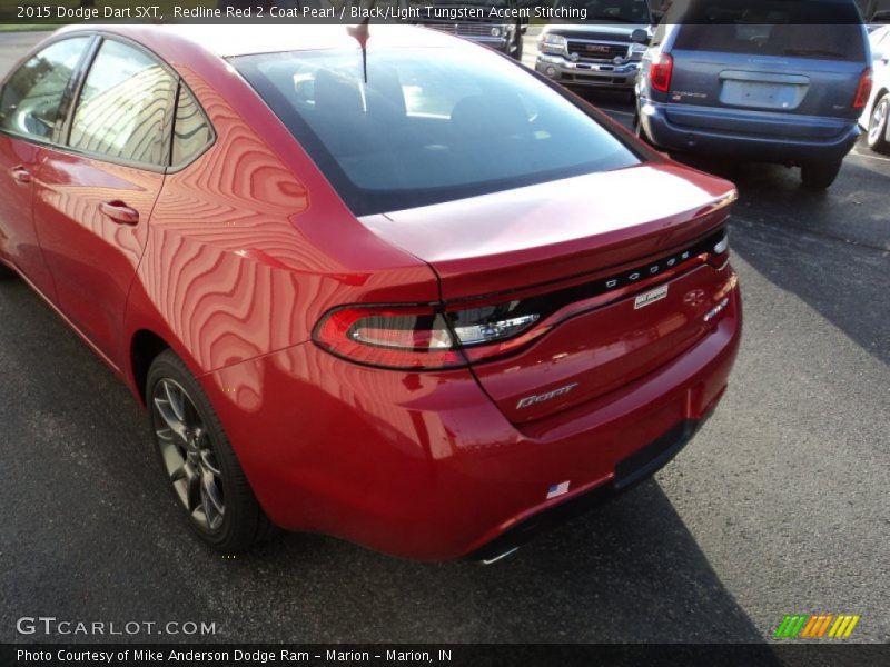 Redline Red 2 Coat Pearl / Black/Light Tungsten Accent Stitching 2015 Dodge Dart SXT