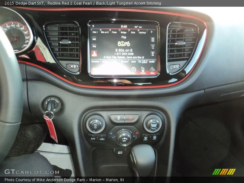 Redline Red 2 Coat Pearl / Black/Light Tungsten Accent Stitching 2015 Dodge Dart SXT