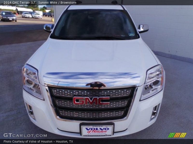 Summit White / Brownstone 2014 GMC Terrain SLT