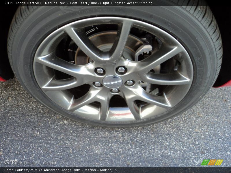 Redline Red 2 Coat Pearl / Black/Light Tungsten Accent Stitching 2015 Dodge Dart SXT