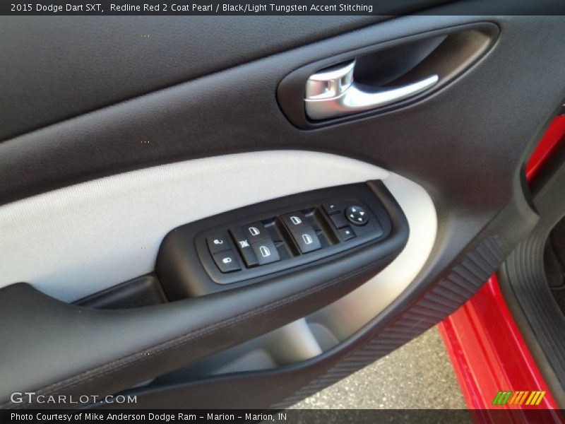 Redline Red 2 Coat Pearl / Black/Light Tungsten Accent Stitching 2015 Dodge Dart SXT