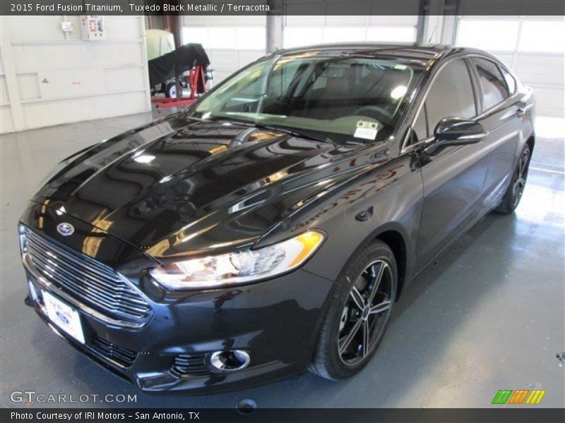 Tuxedo Black Metallic / Terracotta 2015 Ford Fusion Titanium