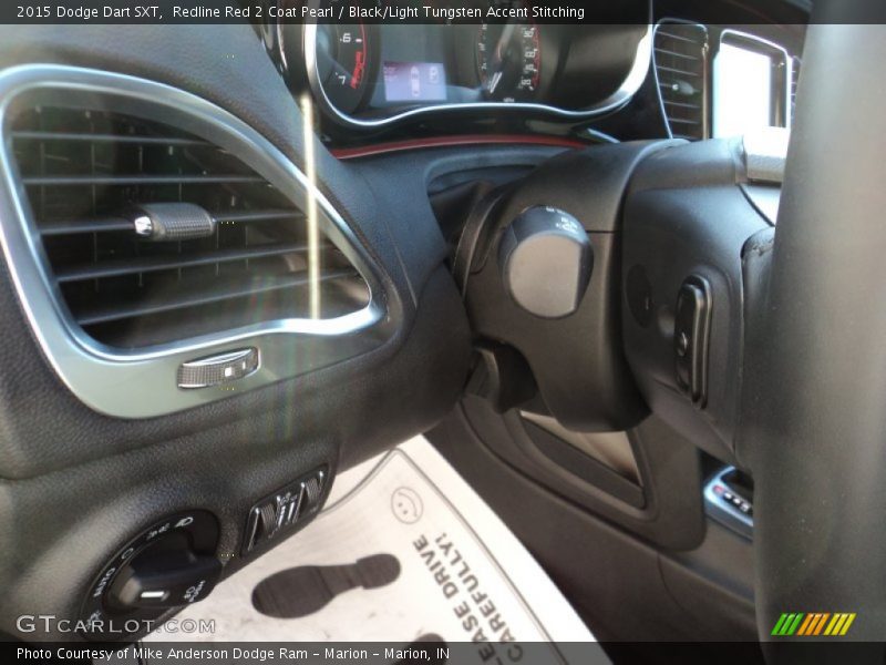 Redline Red 2 Coat Pearl / Black/Light Tungsten Accent Stitching 2015 Dodge Dart SXT