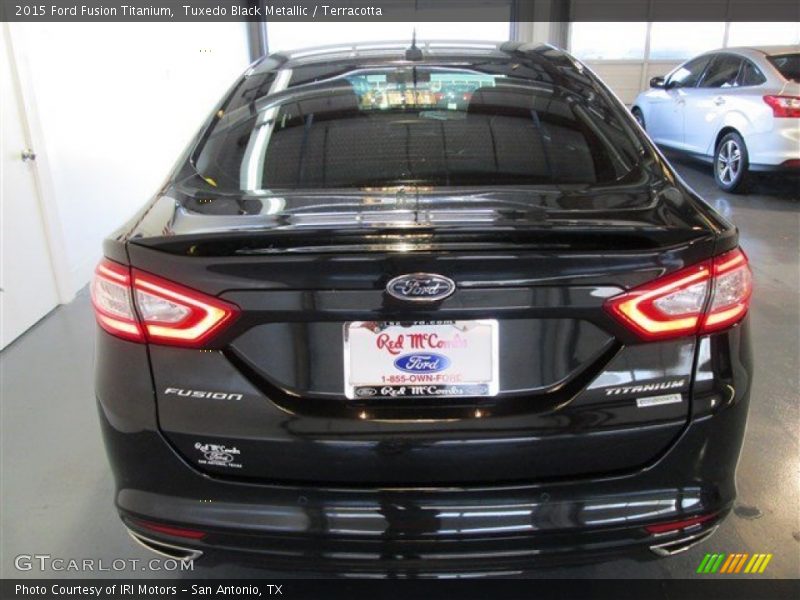 Tuxedo Black Metallic / Terracotta 2015 Ford Fusion Titanium