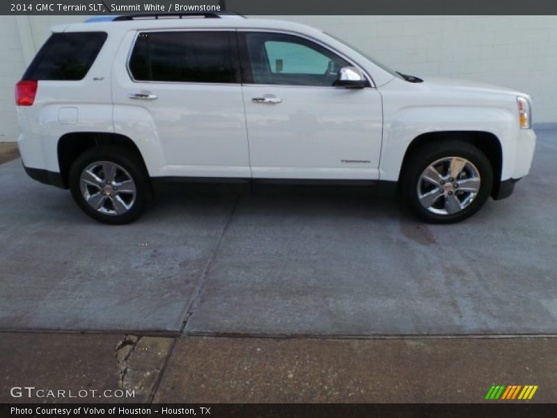 Summit White / Brownstone 2014 GMC Terrain SLT