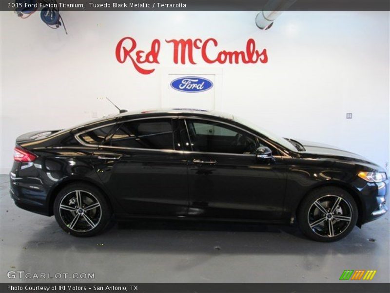 Tuxedo Black Metallic / Terracotta 2015 Ford Fusion Titanium