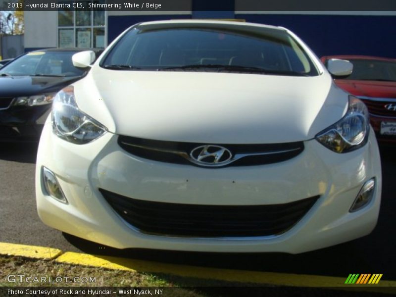 Shimmering White / Beige 2013 Hyundai Elantra GLS