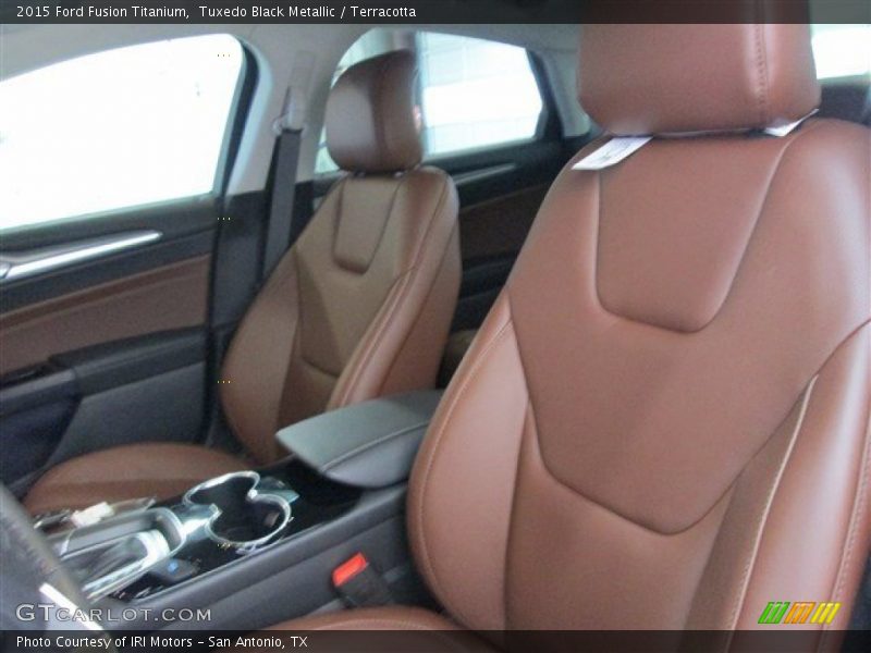 Tuxedo Black Metallic / Terracotta 2015 Ford Fusion Titanium