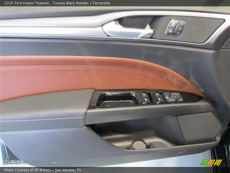 Tuxedo Black Metallic / Terracotta 2015 Ford Fusion Titanium