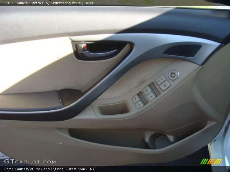 Shimmering White / Beige 2013 Hyundai Elantra GLS