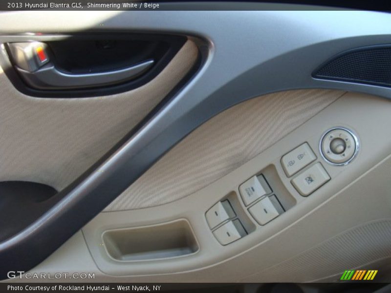 Shimmering White / Beige 2013 Hyundai Elantra GLS