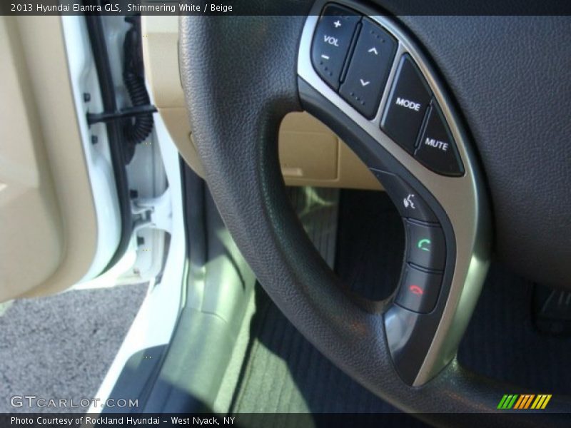 Shimmering White / Beige 2013 Hyundai Elantra GLS