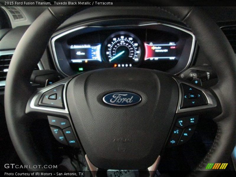 Tuxedo Black Metallic / Terracotta 2015 Ford Fusion Titanium