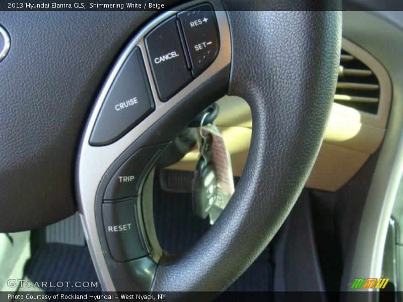 Shimmering White / Beige 2013 Hyundai Elantra GLS