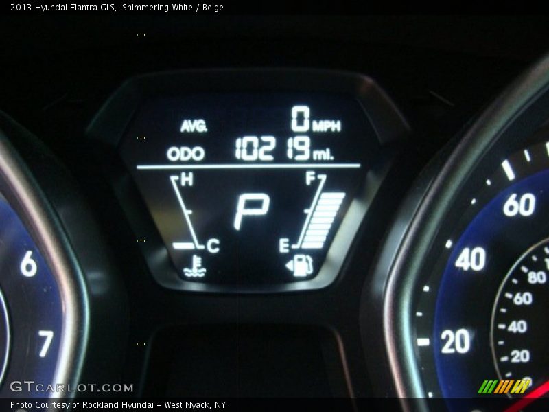 Shimmering White / Beige 2013 Hyundai Elantra GLS