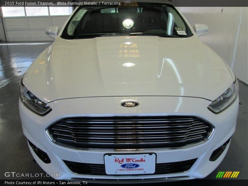 White Platinum Metallic / Terracotta 2015 Ford Fusion Titanium