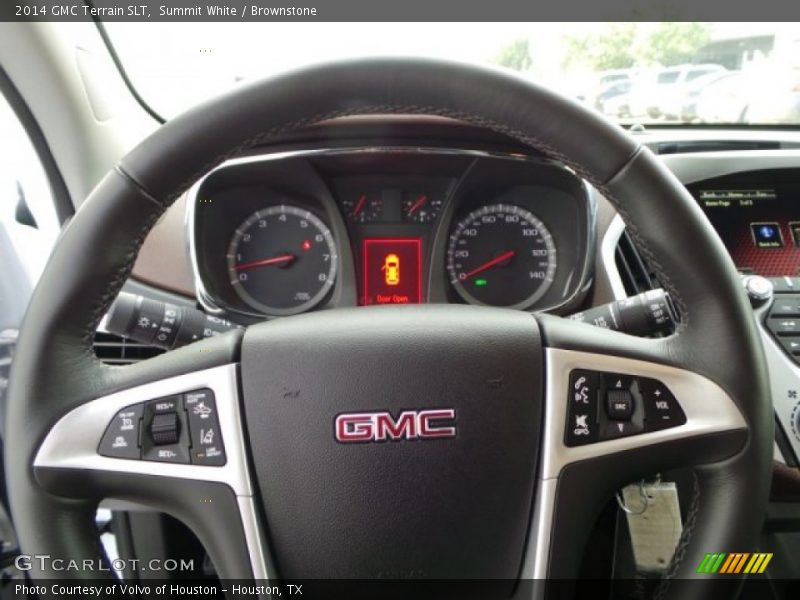 Summit White / Brownstone 2014 GMC Terrain SLT