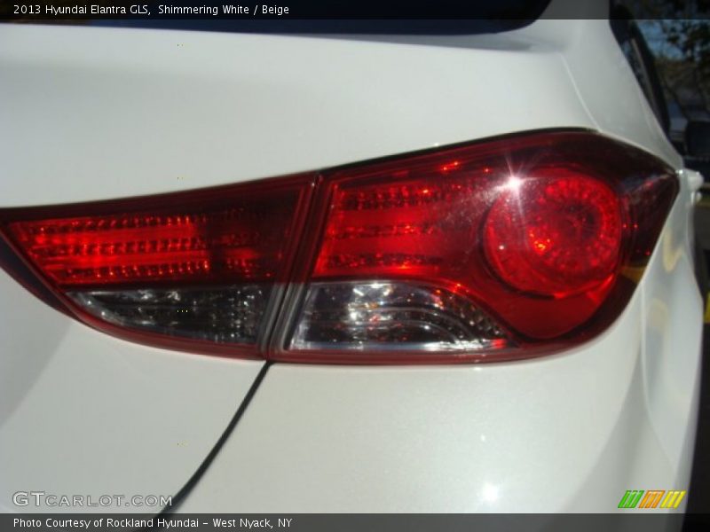 Shimmering White / Beige 2013 Hyundai Elantra GLS