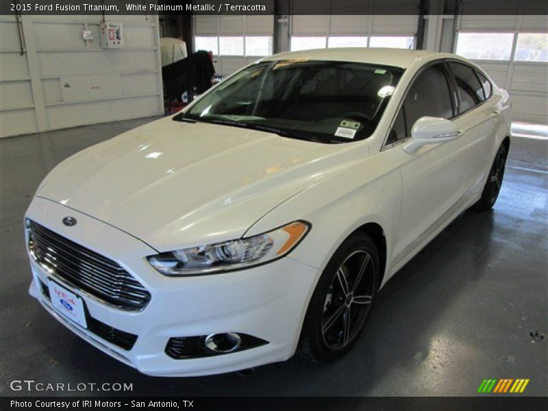 White Platinum Metallic / Terracotta 2015 Ford Fusion Titanium