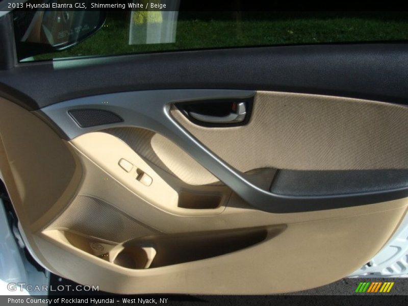 Shimmering White / Beige 2013 Hyundai Elantra GLS