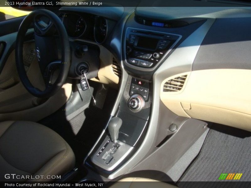 Shimmering White / Beige 2013 Hyundai Elantra GLS