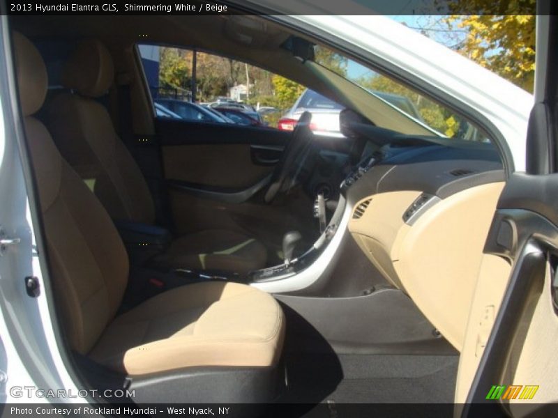 Shimmering White / Beige 2013 Hyundai Elantra GLS
