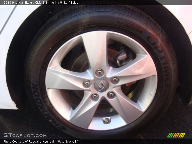 Shimmering White / Beige 2013 Hyundai Elantra GLS