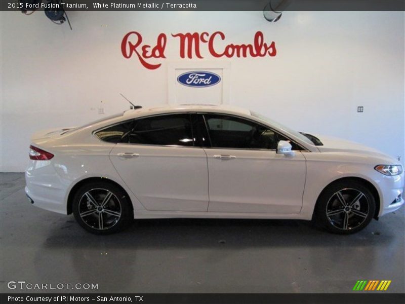 White Platinum Metallic / Terracotta 2015 Ford Fusion Titanium