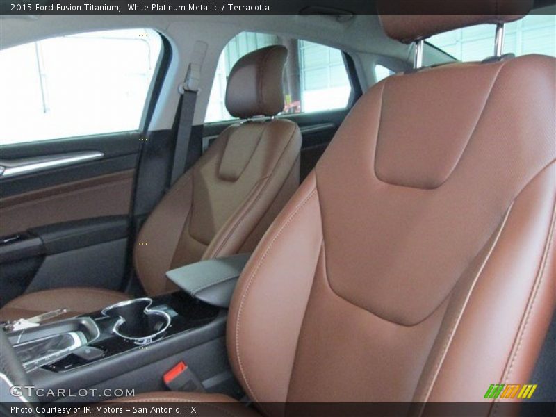 White Platinum Metallic / Terracotta 2015 Ford Fusion Titanium